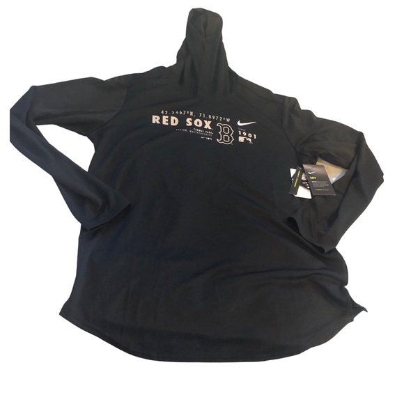 Nike Other - Nike Dry Fit Boston Red Sox hood long sleeve MLB